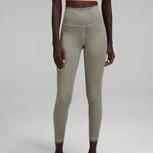 Lululemon Wunder Train High Rise Tight 25" - size 2, Thread Dye Rover Black